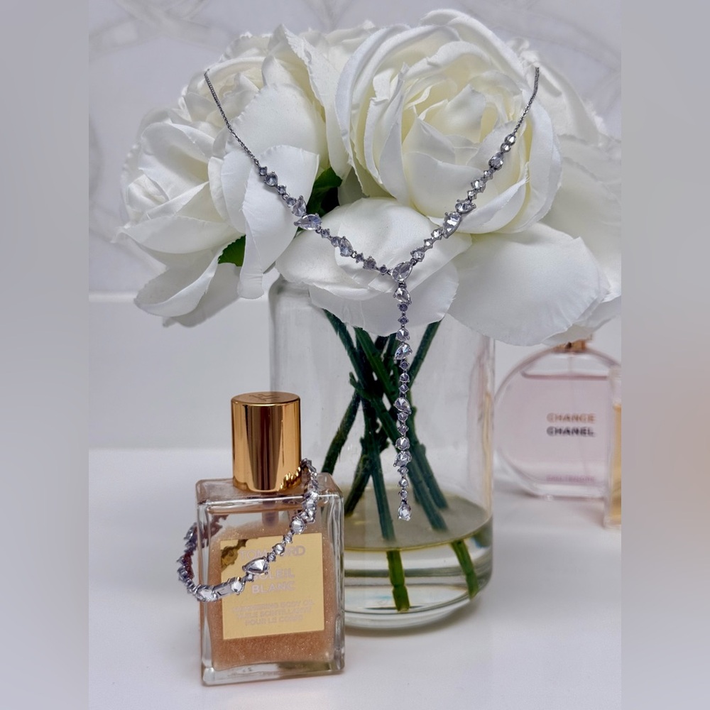 Cubic Zirconia Necklace & Bracelet set